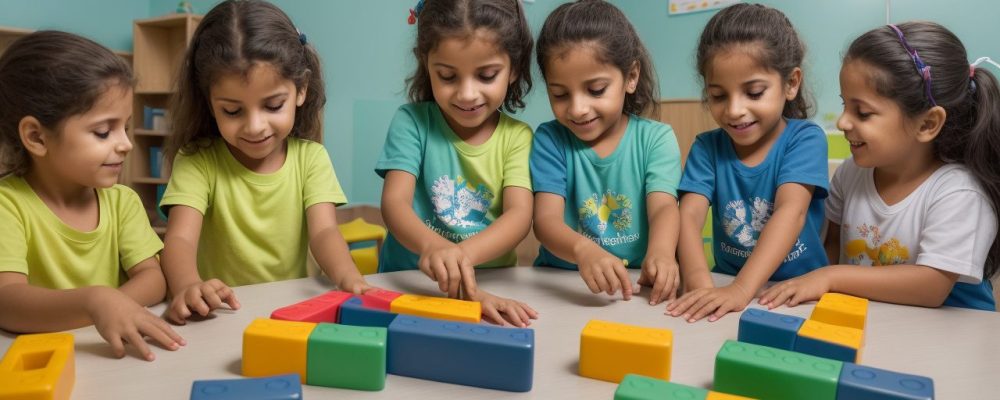 Crianças em ambiente hospitalar participando de atividades pedagógicas para melhorar a experiência de tratamento