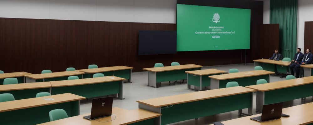 Cenário de plataformas offshore mostrando inovação e capacitação em gestão pública