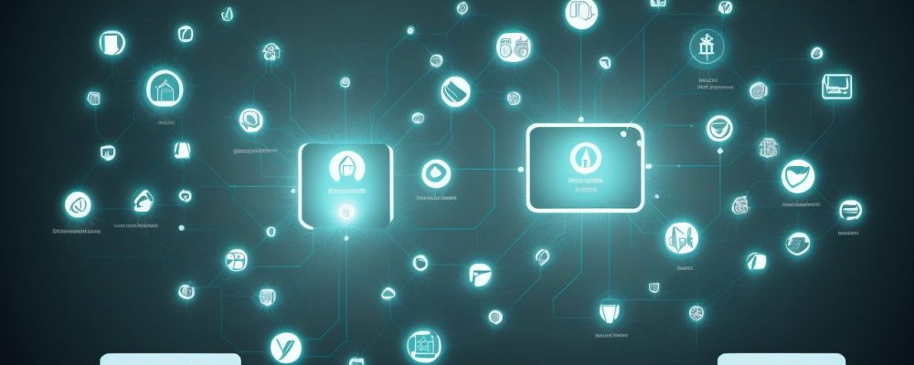 Cidadãos interagindo com conteúdo digital em uma representação visual de Inbound Marketing no setor público, com gráficos e elementos de interface.