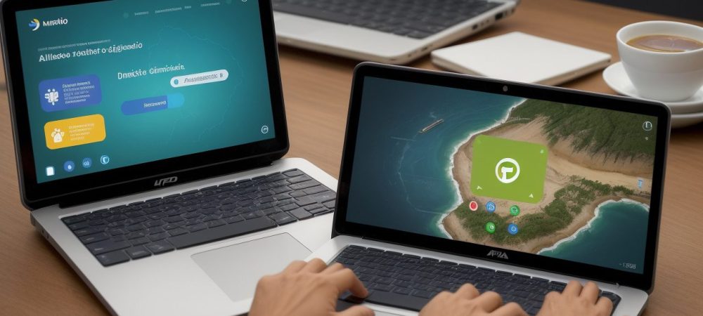 Ilustração mostrando pessoas de diferentes idades e origens acessando a internet e participando de cursos de informática, representando a inclusão digital e seus benefícios.