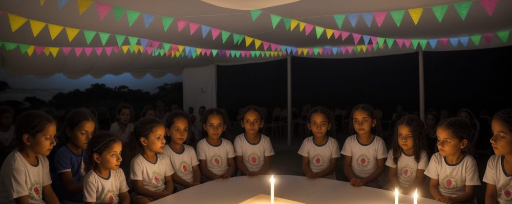 Crianças em sala de aula inclusiva, com recursos visuais e professores engajados, representando inclusão escolar e autismo.