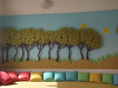 Crianças em sala de aula inclusiva, com foco em estratégias para auxiliar crianças com TOC, promovendo um ambiente acolhedor e adaptado