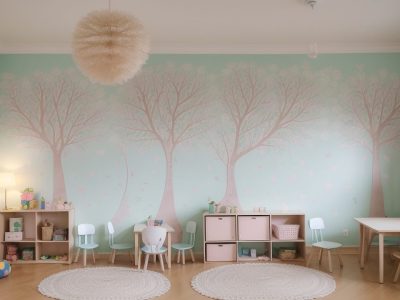 Crianças com autismo participando de atividades em sala de aula inclusiva, com recursos e apoio.