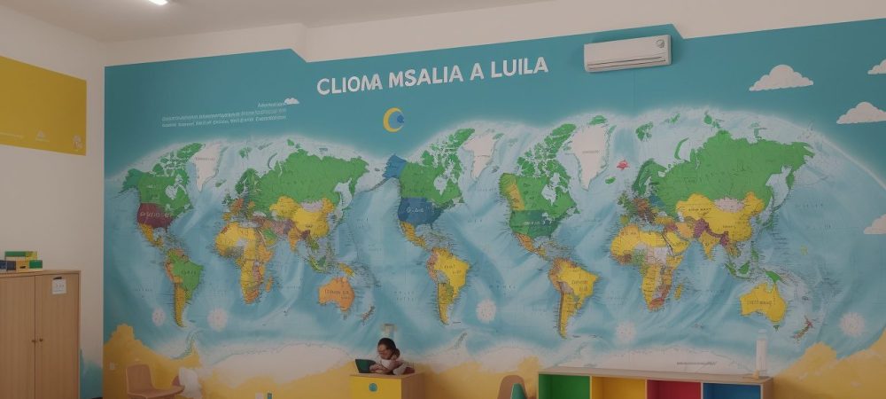 Crianças autistas em sala de aula com professor utilizando estratégias pedagógicas inclusivas e recursos visuais para aprendizado.