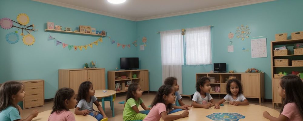 Crianças com TDAH em sala de aula com adaptações curriculares, promovendo inclusão e aprendizado