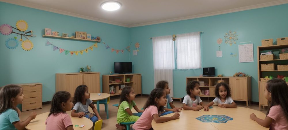 Crianças com TDAH em sala de aula com adaptações curriculares, promovendo inclusão e aprendizado