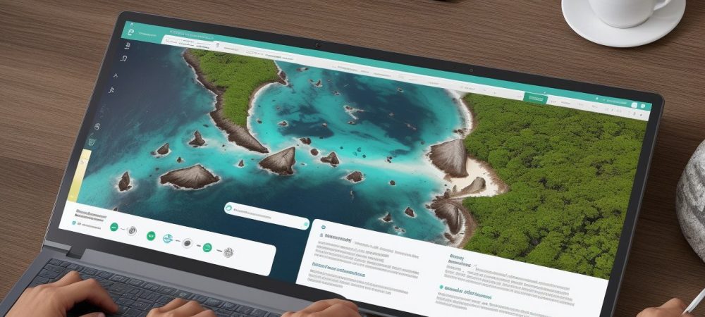 Ilustração de servidores públicos estudando inglês técnico, com livros, computadores e um ambiente de aprendizado dinâmico, simbolizando o desenvolvimento profissional e o acesso a novas oportunidades.