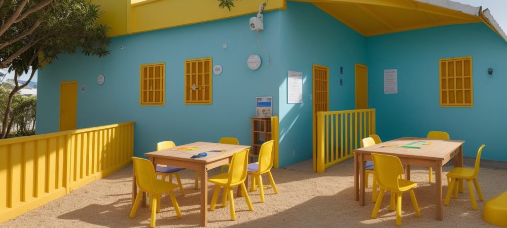 Crianças participando de atividades lúdicas durante aula de educação física infantil