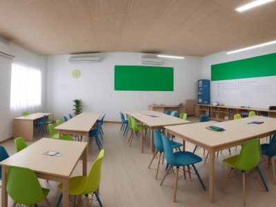 Estudantes colaborando em sala de aula, envolvidos em métodos de ensino de matemática inovadores.