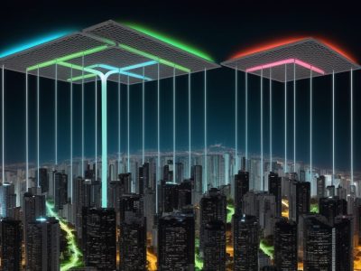 Imagem de instalações elétricas seguras em um prédio público, com foco em segurança e eficiência, representando o conteúdo do artigo.