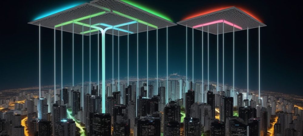 Imagem de instalações elétricas seguras em um prédio público, com foco em segurança e eficiência, representando o conteúdo do artigo.