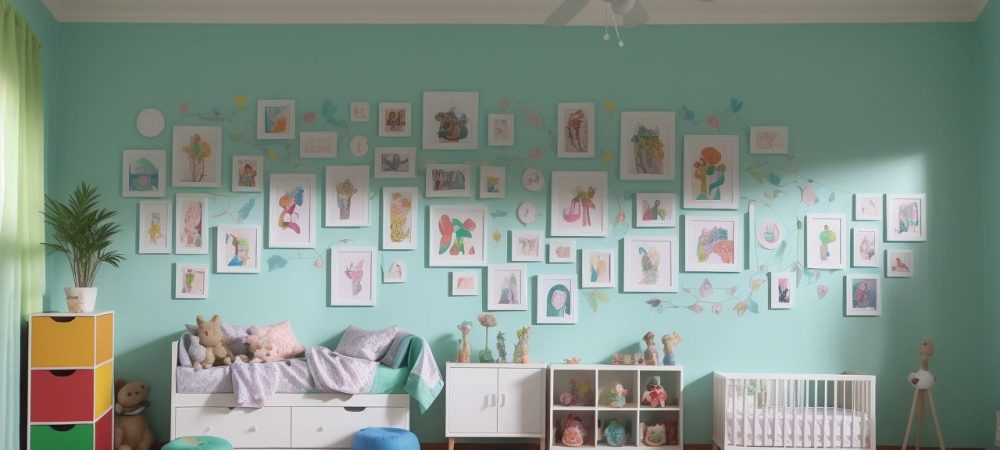 Crianças participando ativamente de uma aula de arte e educação física, explorando movimentos e cores em um ambiente dinâmico e inclusivo.