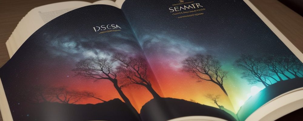 Ilustração mostrando uma pessoa lendo um texto em inglês, com elementos visuais representando a interpretação e compreensão.