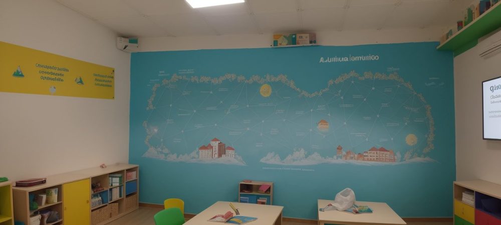 Alunos e educadores engajados em atividades de intervenção psicopedagógica em sala de aula, com foco em dificuldades de aprendizagem.