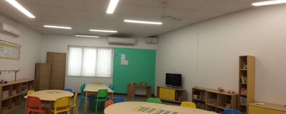 Ambiente escolar com alunos engajados em atividades práticas para superar dificuldades de aprendizagem