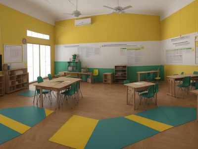 Educadores aplicando atividades práticas para crianças com dificuldades de aprendizagem