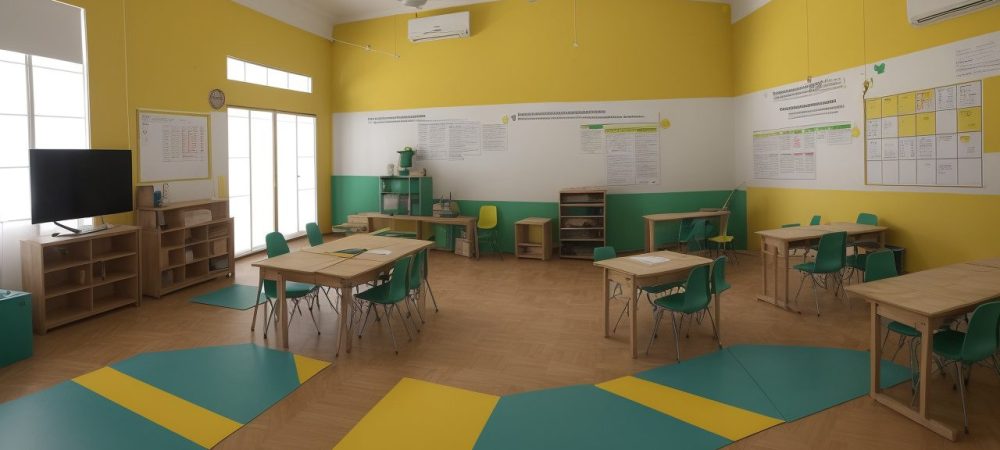 Educadores aplicando atividades práticas para crianças com dificuldades de aprendizagem