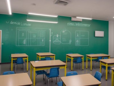 Sala de aula com educadores utilizando novas estratégias para intervenções em dificuldades de aprendizagem.
