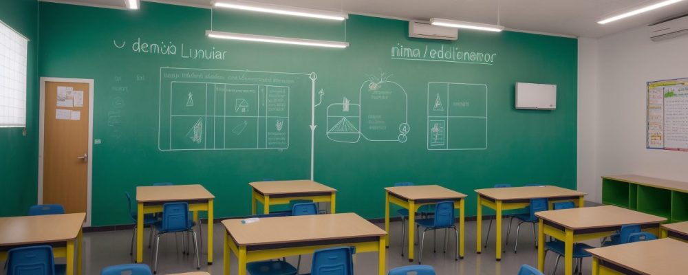 Sala de aula com educadores utilizando novas estratégias para intervenções em dificuldades de aprendizagem.
