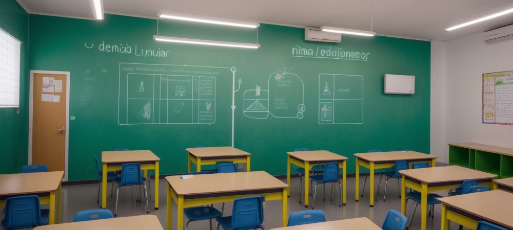 Sala de aula com educadores utilizando novas estratégias para intervenções em dificuldades de aprendizagem.