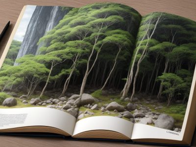 Ilustração de um livro aberto com o título Introdução ao Direito, cercado por elementos visuais representando o estudo e a aplicação das leis.