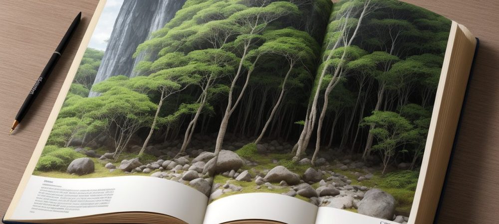 Ilustração de um livro aberto com o título Introdução ao Direito, cercado por elementos visuais representando o estudo e a aplicação das leis.