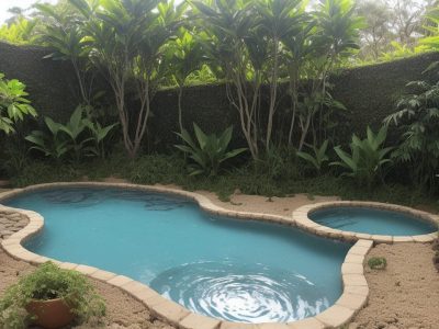 Jardim caseiro com diversas plantas medicinais sendo cultivadas, representando a fitoterapia e seus benefícios.