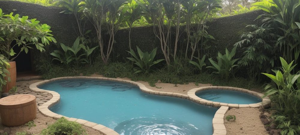 Jardim caseiro com diversas plantas medicinais sendo cultivadas, representando a fitoterapia e seus benefícios.