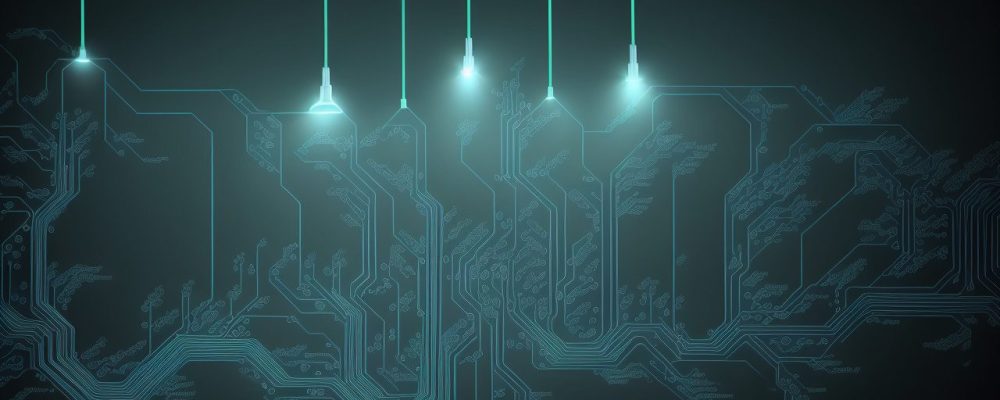 Ilustração de um servidor público trabalhando em um computador, com código JavaScript em destaque, simbolizando a transformação digital no serviço público.