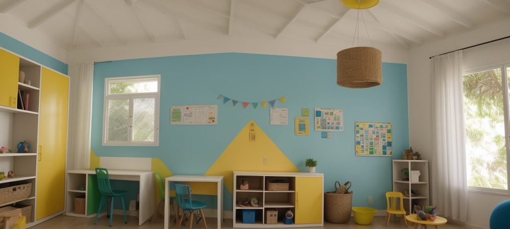 Jogos Educacionais em Ação: Alunos Interagindo em Sala de Aula Imagem de jogos educacionais sendo utilizados em sala de aula, com alunos engajados e aprendendo de forma interativa.