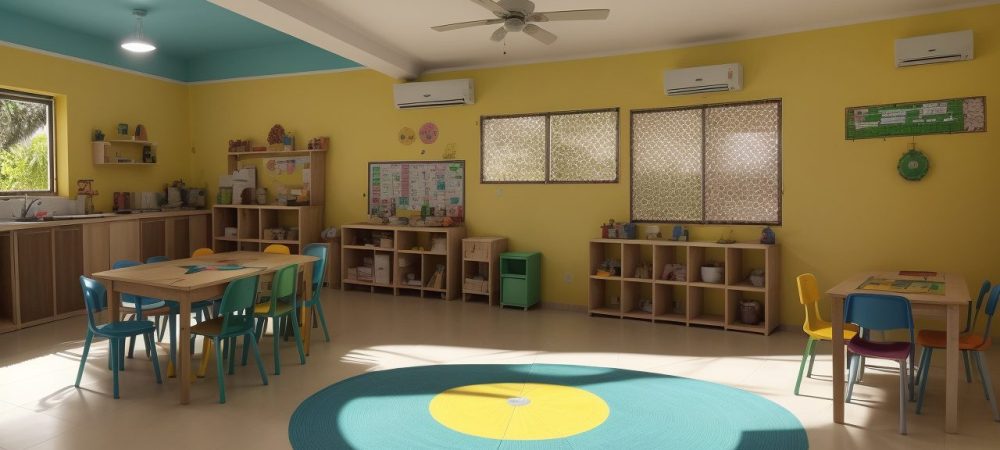 Alunos engajados em jogos educativos com materiais alternativos, promovendo criatividade e aprendizado dinâmico na sala de aula.