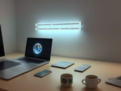 Ambiente de trabalho com ferramentas de gestão, mostrando a otimização do tempo e bem-estar, foco no curso online jornada de trabalho para servidores públicos