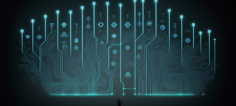 Representação visual do Poder Judiciário em ação, com foco em LGPD e segurança da informação, impactando servidores públicos e cidadãos.