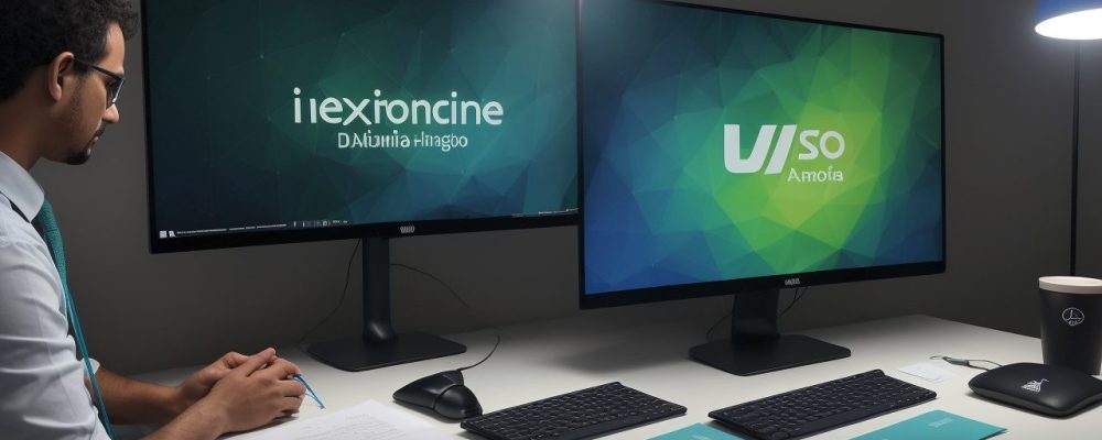 Ilustração mostrando a implementação da LGPD em uma empresa, com foco em proteção de dados pessoais e comunicação interna transparente.