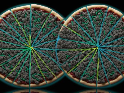 Visão geral de uma interface de software, com gráfico de pizza mostrando análise de dados, e um banner 'Curso Análise de Sistemas'