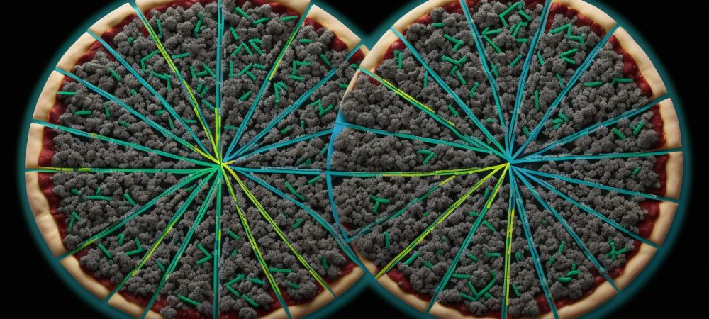 Visão geral de uma interface de software, com gráfico de pizza mostrando análise de dados, e um banner 'Curso Análise de Sistemas'