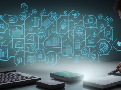 Profissionais analisando dados em um ambiente de trabalho moderno, simbolizando a implementação da LGPD e compliance no setor público