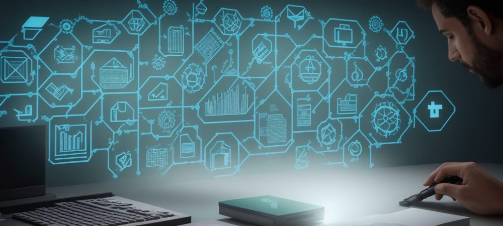 Profissionais analisando dados em um ambiente de trabalho moderno, simbolizando a implementação da LGPD e compliance no setor público