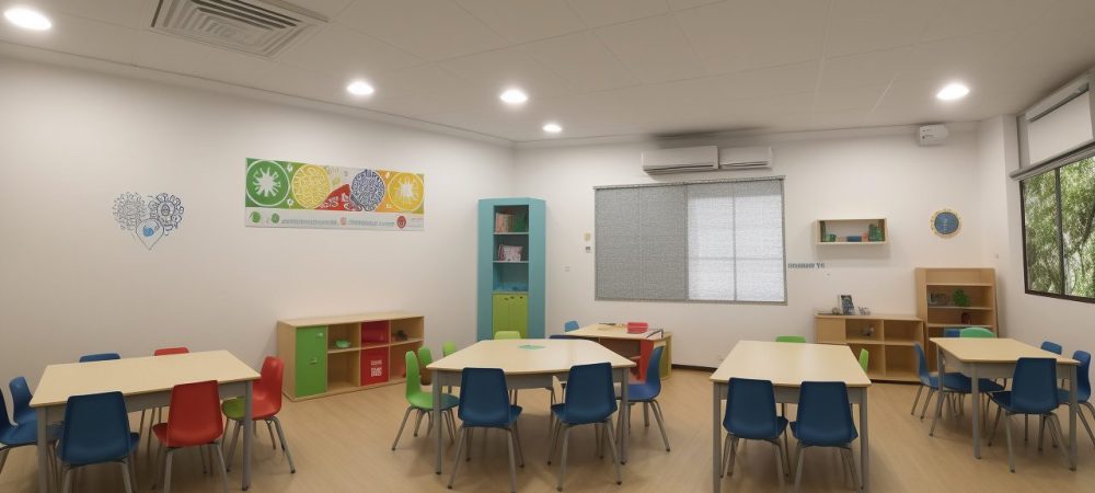 LGPD na Escola: Curso Online e Proteção de Dados Representação visual da LGPD em ambiente escolar, com curso online de temas transversais e dados protegidos, focando na confiança e segurança.