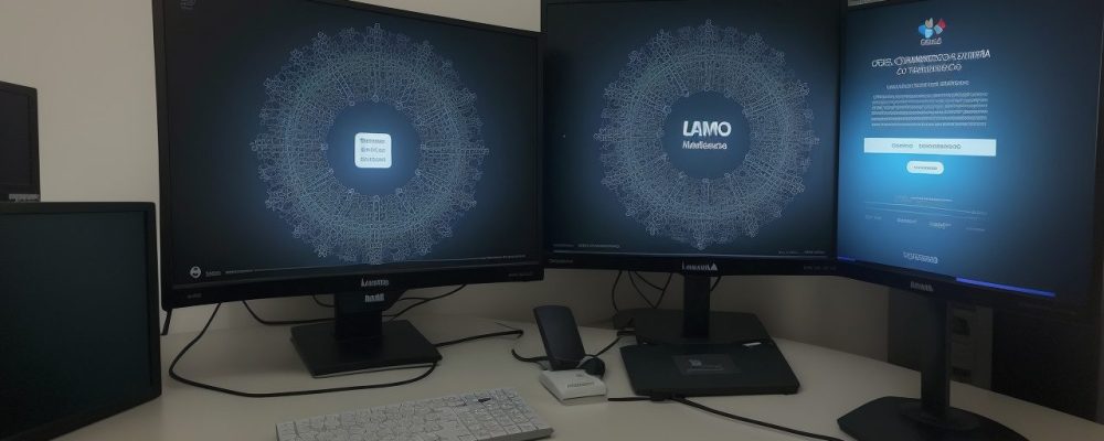 Laboratório de informática com computadores e estudantes engajados em atividades práticas e projetos colaborativos, com ferramentas para laboratório de informática