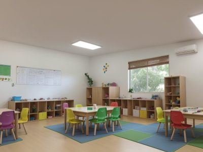 Estudantes participando ativamente de atividades práticas de letramento matemático, alinhadas com a BNCC, em sala de aula.