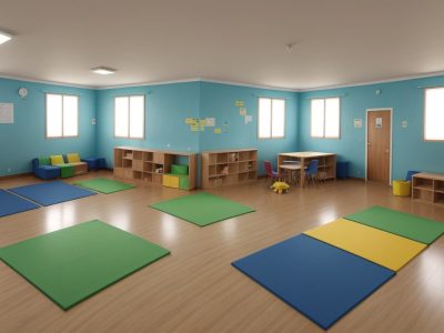 Crianças engajadas em atividades de letramento na educação infantil, com livros e materiais coloridos, em um ambiente acolhedor e estimulante