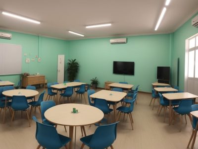 Mãos em Libras comunicando em um ambiente de sala de aula, representando acessibilidade e inclusão para surdos. Curso de Libras em destaque.