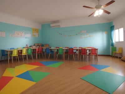 Crianças aprendendo Libras em sala de aula, com foco em inclusão e comunicação.