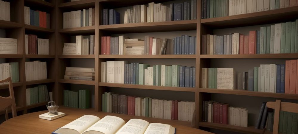 Ilustração de estudantes explorando a língua portuguesa e a literatura brasileira, com foco em gramática, análise de textos e interpretação.