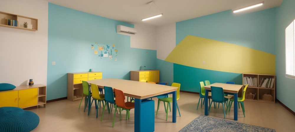 Professor e alunos interagindo em sala de aula, explorando a linguística aplicada para um ensino mais dinâmico e engajador.