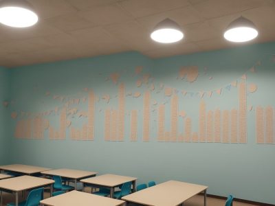 Professor utilizando a linguística aplicada para ensinar a língua portuguesa em sala de aula, com foco na interação e no aprendizado.