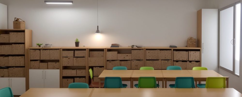 Professor utilizando recursos visuais e tecnológicos para ensinar linguística aplicada no ensino de língua portuguesa em sala de aula