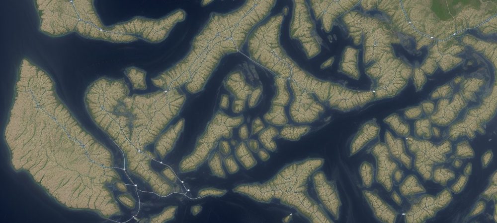 Imagem mostrando o planejamento e execução da logística de transportes, com foco em gestão de cargas e otimização de rotas.