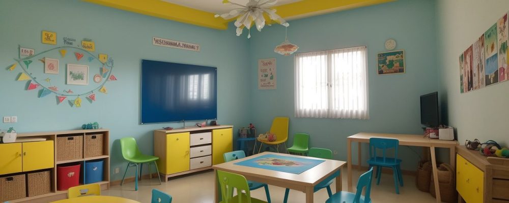 Crianças aprendendo com atividades lúdicas e jogos em sala de aula, promovendo a ludicidade na educação